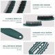 thumbnail image 2 of Cepillo desenredante para el cabello, paquete de 2, con diseño ventilado para cabello grueso y rizado, húmedo y seco, para secado con secador (verde)., 2 of 5