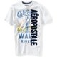 thumbnail image 1 of Camiseta gráfica Aeropostale Wave Riders para hombre color blanco XS, 1 of 2