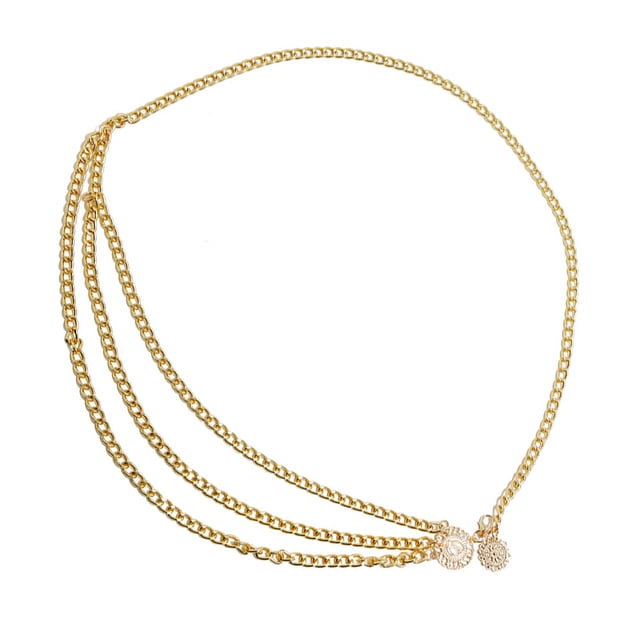 Minnieouse Cinturón de mujer, decoración femenina multicapa, accesorio de moda, cinturones para niñas, adornos, adorno corporal para mujer, dorado Ropa, zapatos y accesorios Miscelánea Oro Minnieouse AP009787-01