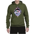 thumbnail image 2 of Wild Bobby Trippy Happy Face Unisex Hoodie Sweatshirt, 2 of 6