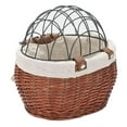 thumbnail image 2 of Durable Pets Cat Dog Front Basket Holder Frame Bikes Picnic Brown, 2 of 8