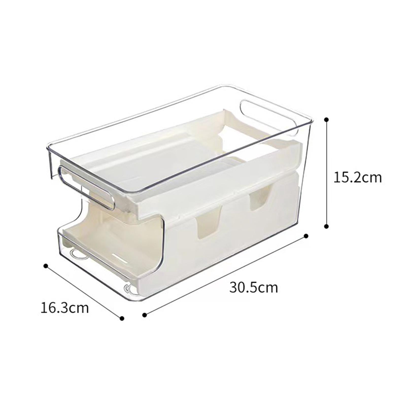 Fiocias Household Fridge Organizer Organization Storage Bins for Cabinet Cupboard Drawer White