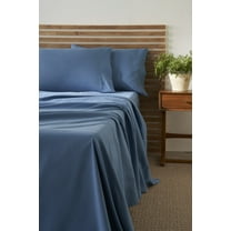 Nourison Dreamscape Solid Blue King 4-piece Bedding Sheet Set