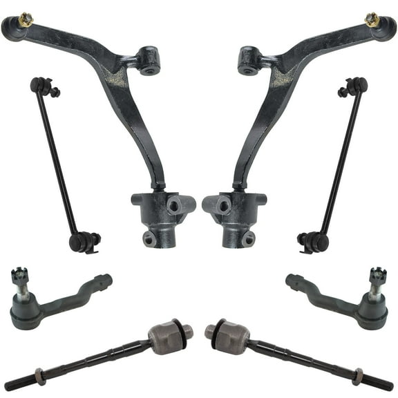 TRQ Front Steering Suspension Control Arm Ball Joint Tie Rod Sway Link 8pc Set PSA65870 Fits select: 2003-2008 INFINITI FX35, 2003-2008 INFINITI FX45