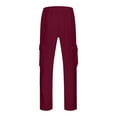 thumbnail image 2 of Mens Hip Hop Pants Casual Solid Color Track Cuff Lace Up Workout Pants With Pocket, 2 of 6