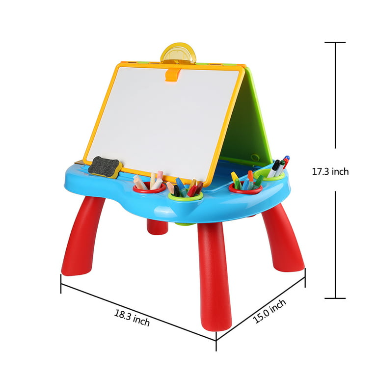 Double Sided Magnetic Whiteboard Chalkboard Painting Easel for