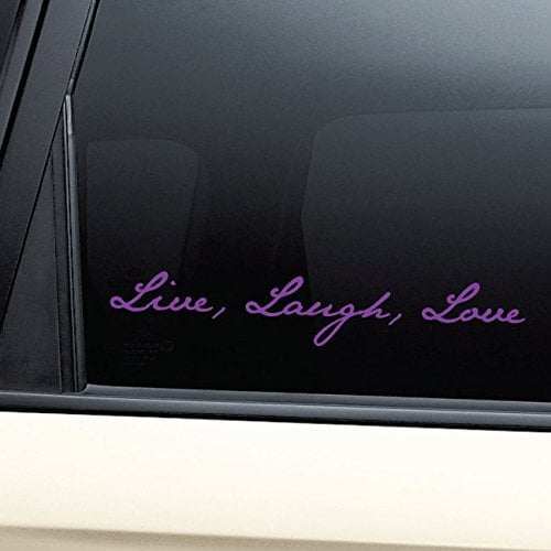 Nashville Decals Live Laugh Love Vinyl Decal Laptop Car Truck Bumper Window Sticker - Purple