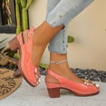thumbnail image 6 of Willtoo Women's Chunky Heel Sandals Square Toe Slingback Comfortable Insole Casual Summer Shoes, 6 of 7