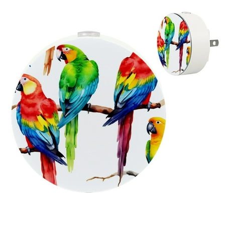 

YZUOUZY Night Light Small Lamp Bedroom Lamps Set of 2 Parrot Lovebird White Background