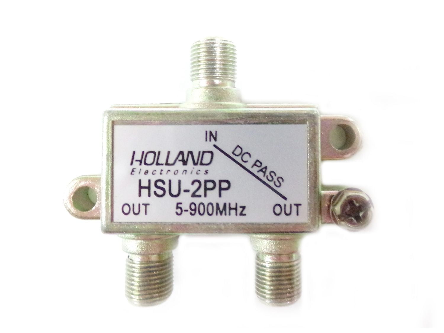 2-Way Splitter, (5-900 MHz), Diode Steered, DC Pass, CATV(2 pack/order)