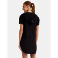 thumbnail image 3 of Time and Tru Women’s and Women’s Plus Terry Towel Lace Up Hooded Dress Coverup, Sizes XS-3X, 3 of 5