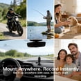 thumbnail image 5 of 4K Thumb Action Camera, Tiny Size, Mount Anywhere, Small Body Camera with Spring Clip, Portable Vlogging, Hands-Free POV Recording, Helmet Cam for Cycling, Motorcycle (with 64G Card, Black), 5 of 10