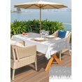 thumbnail image 4 of Outdoor Tablecloth with Umbrella Hole and Zipper, Grey Christmas Rectangle Table Cloth 60x102 Inch Waterproof Tablecloth, Vintage Farmhouse Pine Tree Snowflakes Picnic Table Cover for Patio Camping, 4 of 7