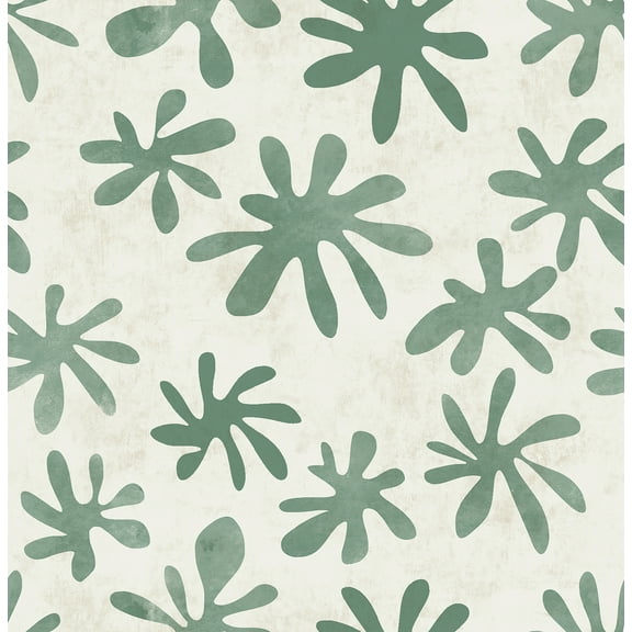 Alja Horvat Green Field of Flowers Peel & Stick Wallpaper