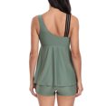 thumbnail image 7 of UTSJKR Tankini Swimsuit for Women 2026 Two Piece Bathing Suits Babydoll Peplum Cami Top with Boyshorts Tummy Control Swimwear Army Green L, 7 of 7
