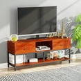 thumbnail image 5 of 3 Tier Wide TV Stand, Cherry With Cherry Finish, 5 of 9