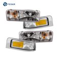 thumbnail image 3 of Headlight & Side Signal Light Compatible with 1995 1996 1997 Lincoln Town Car Pair Set, 3 of 5