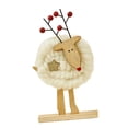 thumbnail image 3 of Decoraciones de mesa navideñas, decoración rústica de escritorio, adornos de fieltro de madera, granja para regalo de Navidad, estante de vacaciones, Estilo D, 3 of 8