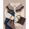 thumbnail image 3 of Cogild Cardigan Sweaters for Women Fair Isle Knit Button Up Cardigan, 3 of 8