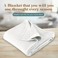 thumbnail image 2 of JMR Cozy Waffle Weave Blanket  Cotton Medium Weight Hotel Throw Blankets Great for Bed, Couch & Sofa White, Twin 66 x 90, 2 of 21
