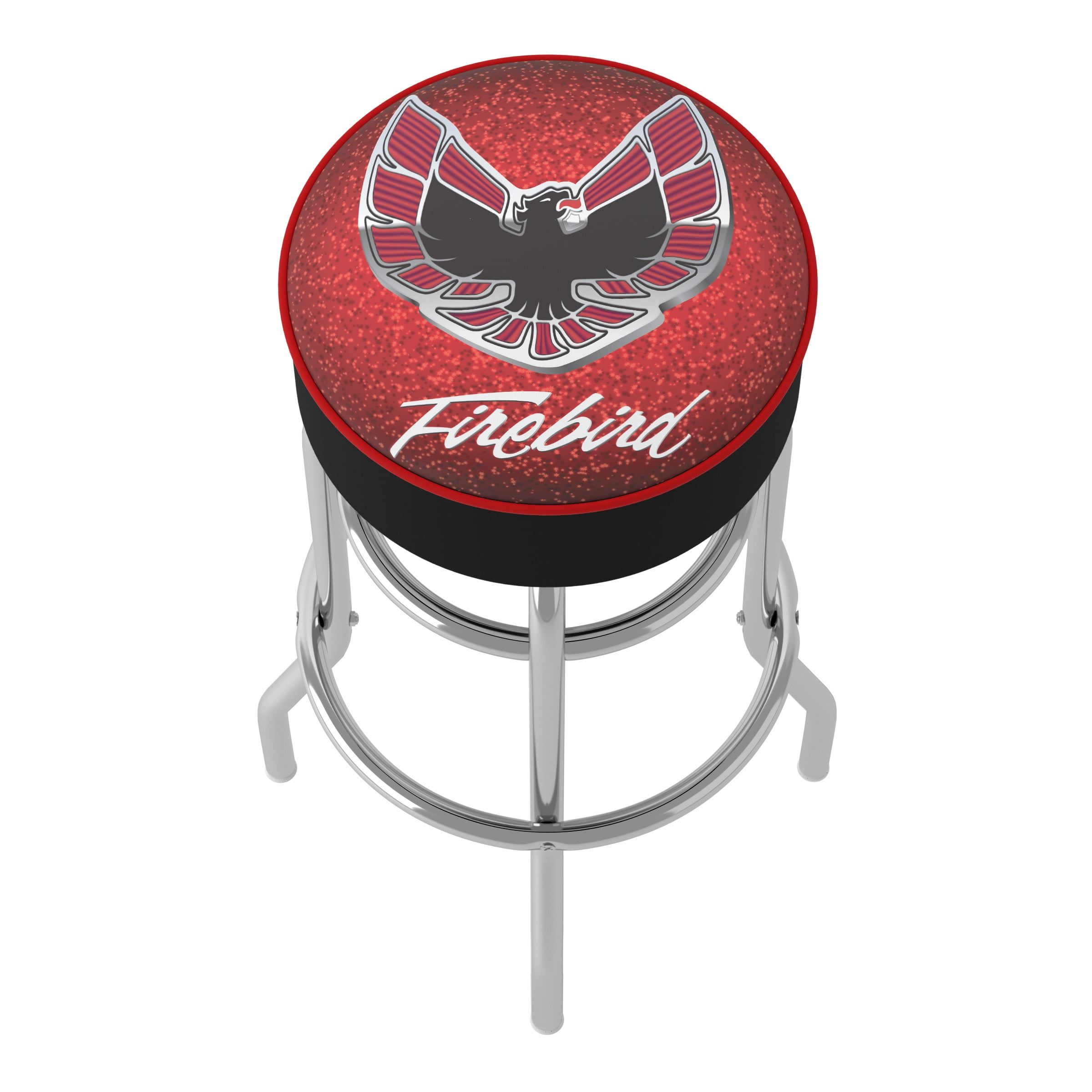 Trademark Gameroom Pontiac Firebird Red Bar Stool with Padded Seat