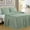 Sage Green, variant on Chezmoi Collection Sinclair 3-Piece Ruffle Skirt Bedspread Set, Soft Lightweight French Country Chic Farmhouse Crinkle Texture Microfiber Bedding, Queen, Dusty Purple