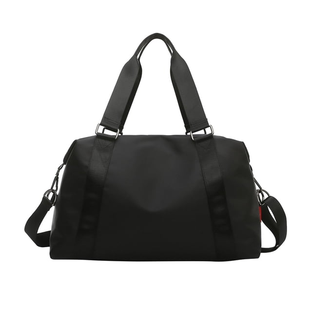Bolsa deportiva de lona para gimnasio, correa para el hombro impermeable para viajes y fitness Black_L Yuyangstore Deportes Duffel