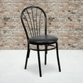 thumbnail image 2 of Flash Furniture 2 Pack HERCULES Series Fan Back Metal Chair - Black Vinyl Seat, 2 of 8