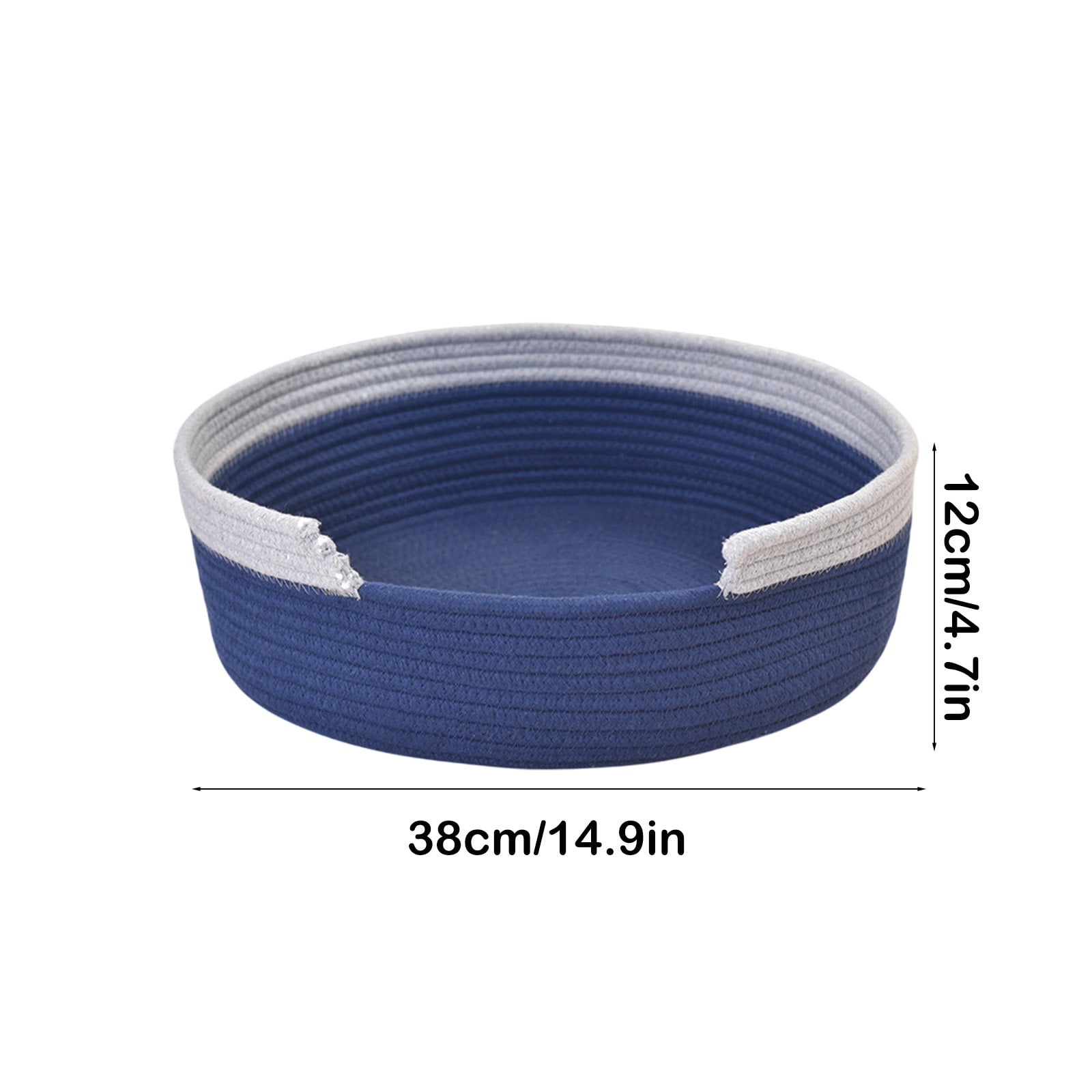 Gnmfd Cats and Dog Nests Small Pet Round Rope Bed Hand Woven Extra Large Cozy Space, Soft Comfortable Durable, Stuffed Animal Storage, Wear and Scratch Resistant, Summer Home Pet Decor
