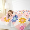 thumbnail image 4 of Homewish Lovely Daisy Bedding Comforter Set,Cartoon Flower Floral Twin Comforter Sets,Pink Beige Blue Bedding Set For Children,Microfiber Bedroom Decor Reversible,2 Pieces, 4 of 8