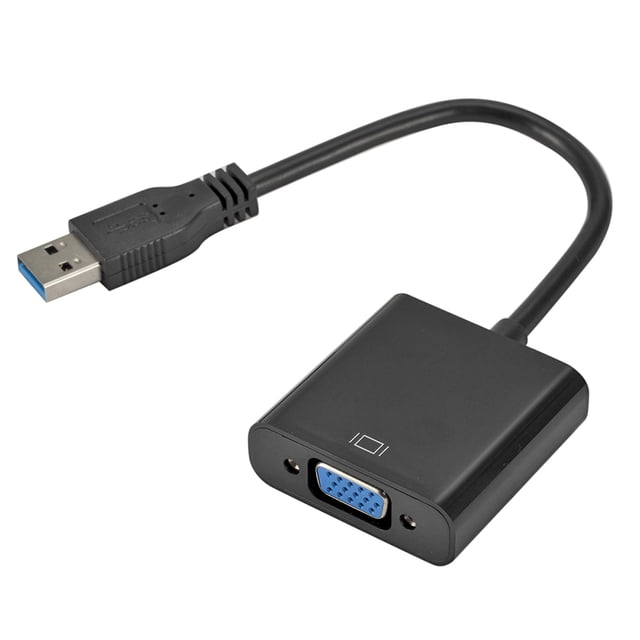 Cable de datos Adaptador de pantalla de video USB 3.0 a VGA Convertidor de pantalla múltiple 1080P (negro) Tmvgtek Nuevos Originales