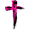Pink, variant on BLSTK Cross Temporary Tattoo Eye Black | 2-Pack | Black