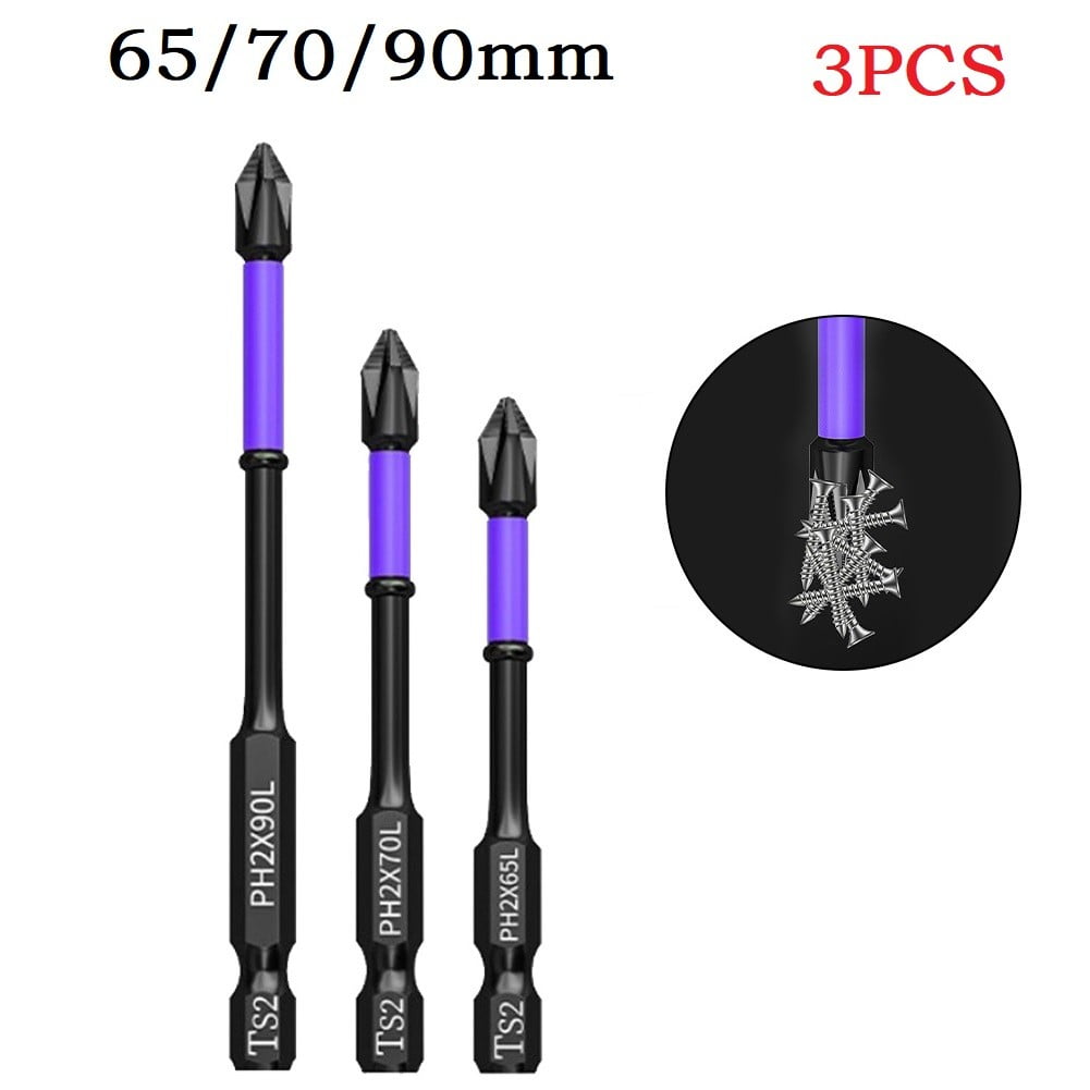 Utoolmart 10-Pack Phillips Screwdriver Bits – 5PH2 Size, 5mm Round Shank, 100mm Long, Magnetic Tip For Drills & Screwdrivers