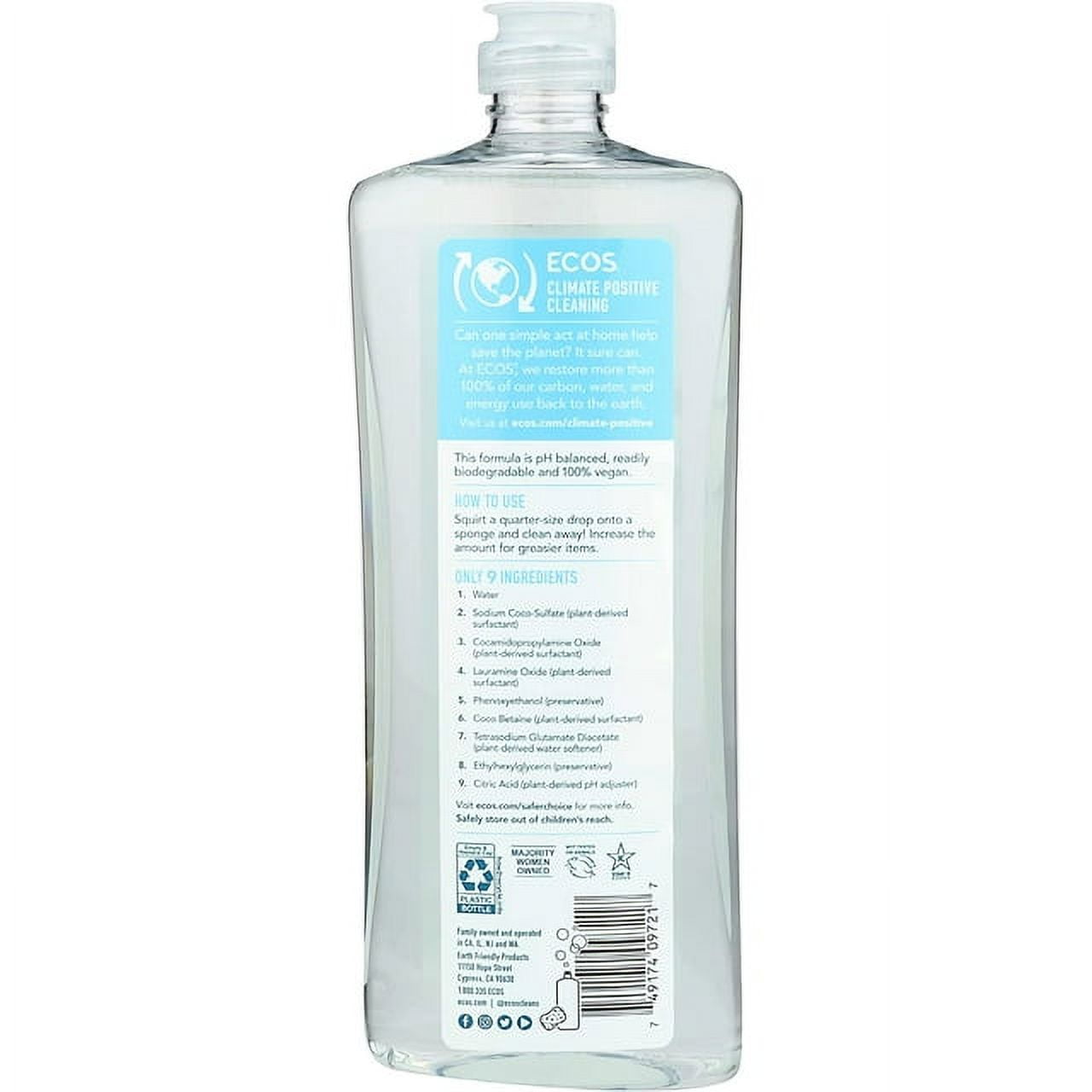 Earth Friendly Ecos Dishmate Free & Clear 25 fl oz Pack of 4