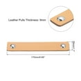 thumbnail image 2 of Unique Bargains Leather Furniture Handles Drawer Knobs Pulls Khaki Silver 6.7", 2 of 5