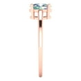thumbnail image 3 of 1 ct Oval Cut Blue Moissanite Solitaire 14K Rose Gold Womens Engagement Ring, 3 of 5