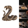 thumbnail image 2 of Zecic Brass Cobras Shelf Decors Accent ,Snake Figurines Tabletop Centerpieces Home Decorations Retro Snake Decorative Objects, 2 of 8