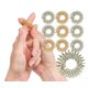 thumbnail image 1 of Anillos sensoriales con púas (paquete de 10) - Gran fidget/juguetes sensoriales para niños y adultos - Anillos con púas/juego de anillos de acupresión Ormromra FLD-2371, 1 of 8