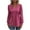 Hot Pink, variant on Women's Long Sleeve Tunic Tops Casual V Neck Pleated Front Dressy Blouses Fall Winter Clothes