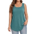 thumbnail image 3 of MOSHU Summer Womens Tank Tops U Neck Casual Flowy Sleeveless Shirts for Women, 3 of 10