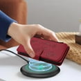 thumbnail image 4 of Premium Multifunctional Embossed Wallet Case for Samsung Galaxy A25 5G, with Crossbody & Wrist Strap, Card / Cash / Zipper Pockets, Magnetic Clasp Kickstand Stylish PU Leather Cover, Red, 4 of 19