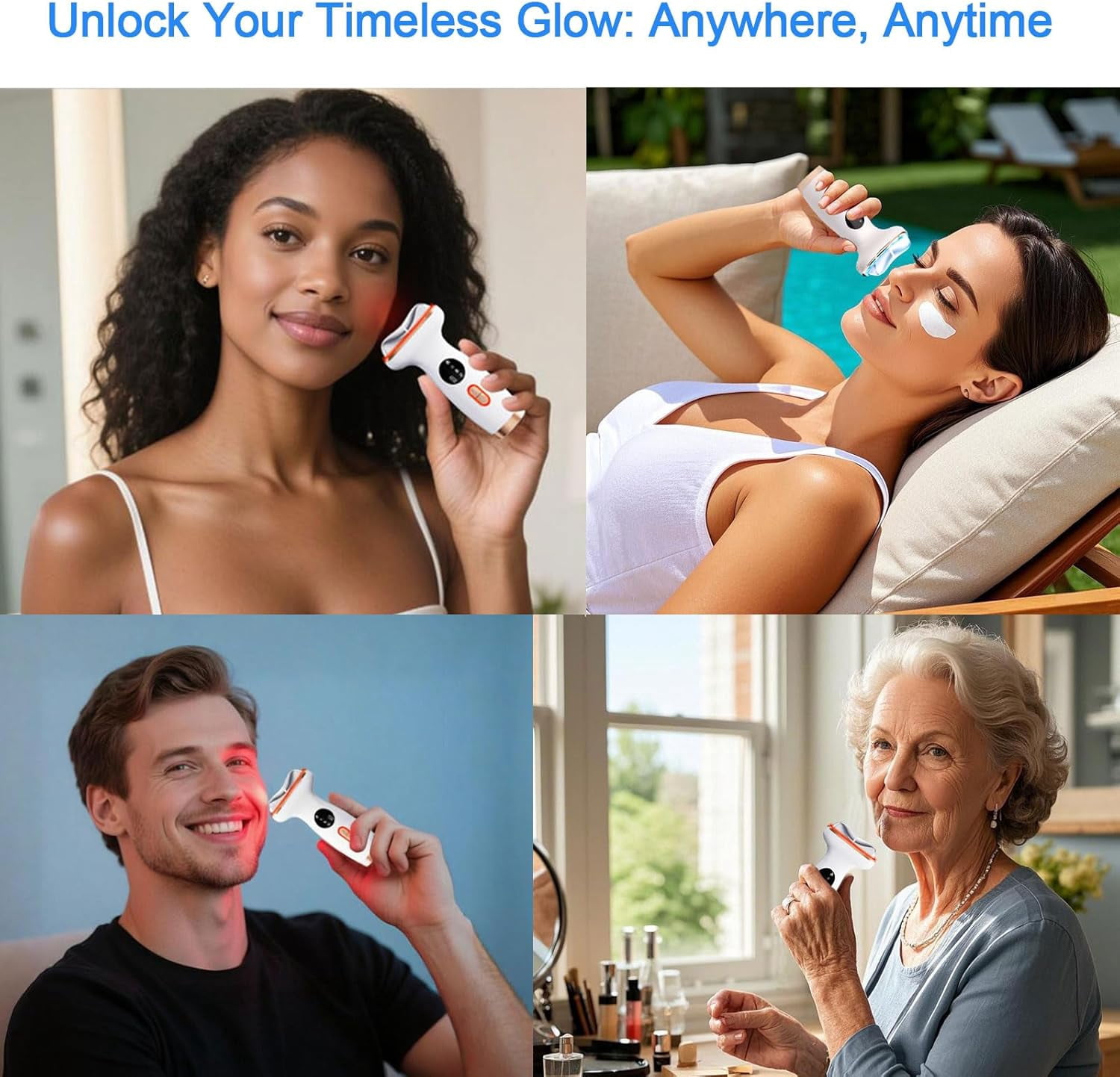 Cold Heat Facial Massager Red Light Therapy for Face Neck Eye Lifting Firming Depuffing,7-in-1 LED Facial Sculptor Skin Care,Cooling Electric gua sha Lift Device Reduce Forehead Frown Smile Line