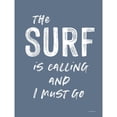 thumbnail image 3 of Lettered And Lined 19x24 Black Modern Framed Museum Art Print Titled - The Surf is Calling, 3 of 5