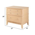 thumbnail image 5 of 27 Inch Bedside Table, 2 Drawers, Textured Wood, Modern Veneer Finish Brown, Saltoro Sherpi, 5 of 5