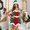Green, variant on Christmas Elf Dress Christmas Festive Party Dress for Stage Performance and Holiday Celebration Outfit with Design