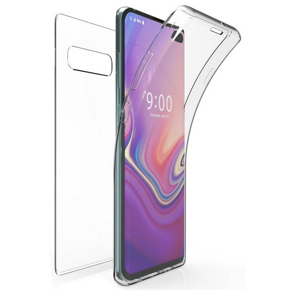 Case for Galaxy S10 Plus, New 360-Degree Wrap [Full-Body Protection] Transparent TPU Slim Cover [Built-In Screen Guard] for Samsung Galaxy S10  Phone (SM-G975)