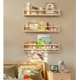 thumbnail image 6 of SUMGAR Nursery Floating Shelves for Wall , Kid Float Shelf , Natural Wood Shelf for Kid Bedroom , Kid Bookcases Wall , Toy Storage Organizer for Decor  23in Set of 3, 6 of 10
