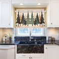 thumbnail image 5 of Yayeee Kitchen Curtains Tier Pair Light Filtering 27"x36" Rod Pocket Short Cafe Window Panel, Beige Christmas Trees, 5 of 7