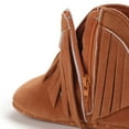 thumbnail image 7 of Durtebeua Baby Girls Cowboy Tassel Boots Side Zipper Soft Bottom Non-Slip Toddler Shoe Brown,0-6 Months, 7 of 7