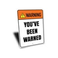 thumbnail image 3 of Warning Youve Been Warned Novelty Sign, Metal Wall Decor - 10x14 inches, 3 of 4